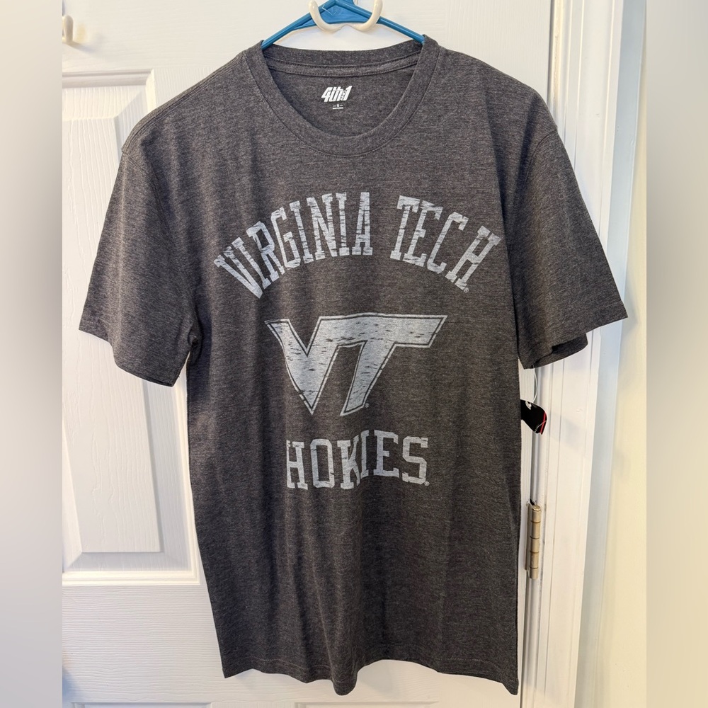 4thAND1 Virginia tech Hokies logo gray T-shirt new with tags SMALL college